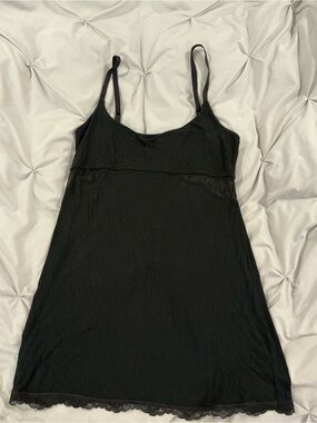 EUC Womens Victoria Secret BlackModal Lace Nightie/Slip - Size XL